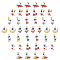 40Pcs 10 Style Alloy Enamel Pendants, Spaceman, Light Gold, Colorful, 9.5~25x10~21.5mm, Hole: 2mm, 4pcs/style