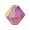 Preciosa® Crystal Beads, Czech Crystal, Bicone(451 69 302 Rondelle), 20050 20019 Amethyst AB Matt, 5mm, Hole: 1mm