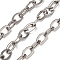 304 Stainless Steel Cable Chains, Unwelded, Stainless Steel Color, 15x10x1.5mm