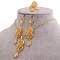 Number 8 Brass Necklaces & Earring & Finger Rings Sets, Golden, Necklaces: 17.72 inch(450mm); Earring: 60mm;
Ring: Adjustable