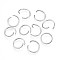 Iron Jump Rings, Open Jump Rings, Cadmium Free & Nickel Free & Lead Free, Platinum, 14x1.2mm, Inner Diameter: 11.6mm, about 2700pcs/1000g