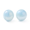 Iridescent Opaque Resin Beads, Candy Beads, Round, Light Sky Blue, 10x9.5mm, Hole: 1.8mm