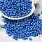 6/0 Opaque Baking Paint Glass Seed Beads, Teardrop, Royal Blue, 4.5~5x4x3~3.5mm, Hole: 0.9mm, about 125pcs/10g