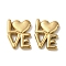 Ion Plating(IP) 304 Stainless Steel Beads, Word Love, Golden, 16x12x3mm, Hole: 1.2mm