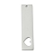 304 Stainless Steel Pendants, Rectangle with Heart Charm, Anti-Tarnish, Laser Cut, Stainless Steel Color, 40x10x1.5mm, Hole: 1.6mm