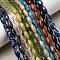 Natural & Synthetic Mixed Gemstone Beads Strands, Oval, Mixed Dyed and Undyed, 12~12.5x6mm, Hole: 0.6mm, about 33~34pcs/strand, 15.55''~15.94''(39.5~40.5cm)