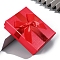 Paper Boxs, with Bowknot, Rectangle, Red, 9x7x3cm
