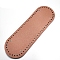 PU Leahter Knitting Crochet Bags Bottom, Bag Shaper Base Replacement Accessaries, Oval, Camel, 30x10cm, Hole: 5mm
