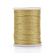 Polyester Braided Cord, with Metallic Cord, Gold, 1mm, about 7.65 yards(7m)/roll