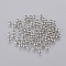 Brass Crimp Beads, Rondelle, Platinum, 3mm, Hole: 2mm