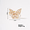 Butterfly Brass Micro Pave Cubic Zirconia Open Cuff Ring for Women, Simple Fashion Summer Personalized Colorful Ring