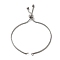 Tarnish Resistant Adjustable 304 Stainless Steel Bracelet Making, Slider Bracelets, Stainless Steel Color, 9 inch(23cm), 1.5mm, Hole: 2.5~3mm