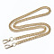 Bag Chains Straps, Brass Curb Link Chains, with Alloy Swivel Clasps, for Bag Replacement Accessories, Light Gold, 110x1cm