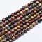Natural Polychrome Jasper/Picasso Stone/Picasso Jasper Beads Strands, Round, 6mm, Hole: 1mm, about 58~62pcs/strand, 15 inch(40cm)