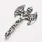 304 Stainless Steel Pendants, Axe, Antique Silver, 44x23.5x3.5mm, Hole: 4mm