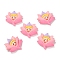 Resin Cabochon, Lotus with Child, Pearl Pink, 22x23x6.5mm
