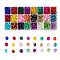 24 Colors Transparent Crackle Glass Beads, Oval, Mixed Color, 8x5.5~6mm, Hole: 1mm, 24 colors, 50pcs/color, 1200pcs/box