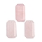 Natural Rose Quartz Pendants, Faceted Rectangle Charms, 34~35.5x19~20.5x7~8mm, Hole: 1.6mm