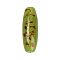 Handmade Lampwork Beads, Spaghetti Beads, Oval, Yellow, 39.5x14x14mm