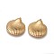 304 Stainless Steel Pendants, Shell, Golden, 27x24.5~24.7x6.6~6.7mm, Hole: 1.6mm