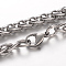 Tarnish Resistant 304 Stainless Steel Wheat Chain Bracelets, with Lobster Claw Clasps, Stainless Steel Color, 8-1/4 inch(210mm), 5x5mm