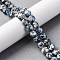 Natural K2 Stone Beads Strands, Faceted Rhombus Cut, Flat Round, 8~8.5x4.5~6.8mm, Hole: 0.8~1.2mm, about 48~49pcs/strand, 15.08~15.35 inch(38.3~39cm)