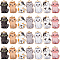 28Pcs 7 Colors Rack Plating Alloy Enamel Pendants, Golden, Cat Charm, Mixed Color, 25x17x3mm, Hole: 2mm, 4pcs/color