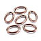CCB Plastic Linking Rings, Oval, Red Copper, 26x18x3mm, Inner Diameter: 11.5x20mm