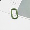 Alloy Spring Rings Clasps, Olive Drab, 50x25mm