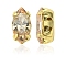 Preciosa® MAXIMA Crystal Sew-On Cups, Multi-Strand Links, Czech Crystal, 719 39 056 Navette, Golden, 00030 235 Honey, 10x5mm