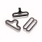 Iron Clasps, Gunmetal, 14x23x4mm, Hole: 2.5x19mm