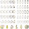 OLYCRAFT 50PCS Alloy Open Back Bezel Pendants Cat Rabbit Charms Pendants with Loop Hollow Resin Frames for Resin Jewelry Making - 10 Styles