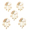 2Pc Eco-Friendly Brass Micro Pave Cubic Zirconia with Enamel Pendants, Long-Lasting Plated, Lead Free & Cadmium Free & Nickel Free, Real 18K Gold Plated, Colorful, 40x26.5x2mm, Jump Ring: 5x0.5mm, 3mm Inner Diameter
