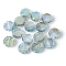 Electroplate Glass Beads, AB Color Plated, Faceted Flat Round, Aqua, 11.5x5mm, Hole: 1.2mm