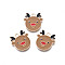 Christmas Alloy Enamel Pendants, Cadmium Free & Lead Free, Light Gold, Elk, Camel, 18x17.5x1.5mm, Hole: 1.8mm