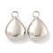 Brass Pendants, Cadmium Free & Nickel Free & Lead Free, Real Platinum Plated, 25x16.5x8mm, Hole: 3.8mm