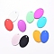 Pet Aluminium Pendants, Stamping Blank Tag, Oval, Mixed Color, 38x25x1mm, Hole: 3.5mm