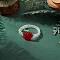 Christmas Glass Seed Beads Finger Rings for Women, Apple, 3.5~12mm, Inner Diameter: 20.5mm
