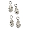 Non-Tarnish 304 Stainless Steel Charms, Feather, Stainless Steel Color, 15x6x1.5mm, Hole: 2.5mm
