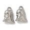 Anti-Tarnish 304 Stainless Steel Pendants, Dinosaur Charm, Stainless Steel Color, 17x12.5x6.5mm, Hole: 1.8mm