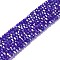 Transparent Glass Beads, 32 Facets, AB Color Plated, Round, Mauve, 3.5x3mm, Hole: 1mm, about 163~166pcs/strand, 50~51cm