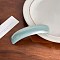 Cellulose Acetate Hair Barrette, with Platinum Iron Findings, Rectangle, Light Blue, 100mm