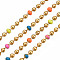 304 Stainless Steel & Enamel Ball Chains, with Spool, Soldered, Nickel Free, Round, Real 16K Gold Plated, 1.5mm, about 32.8 Feet(10m)/roll
