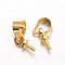 Brass Peg Bails Pendants, For Half Drilled Beads, Golden, 7x4.5x3mm, Hole: 4x3.5mm, Pin: 1mm