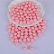 Round Silicone Focal Beads, Pink, 15mm, Hole: 2mm
