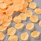 Transparent Frosted Acrylic Pendants, Petaline, Gold, 19.5x16.5x4mm, Hole: 1.5mm