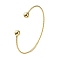 Rack Plating Brass Necklaces, Lead Free & Cadmium Free, Real 18K Gold Plated, Inner Diameter: 5-1/2 inch(14cm)