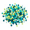 Opaque Glass Round Seed Beads, Mixed Colors, Dark Slate Gray, 2~2.5x1.5~2mm, Hole: 0.9mm, about 12000pcs/bag