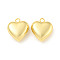Valentine's Day 304 Stainless Steel Pendants, Heart Charm, Real 18K Gold Plated, 29x25x11mm, Hole: 4mm