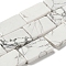 Natural Howlite Beads Strands, Rectangle, 20x12x3mm, Hole: 1mm, about 20pcs/strand, 15.75''(40cm)